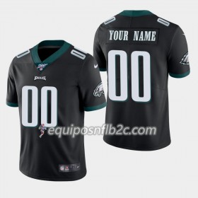 Camiseta Hombre NFL Philadelphia Eagles Personalizar Nike Negro 100th